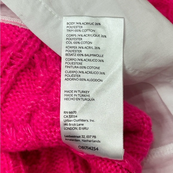 Maeve by Anthropologie Layered Cable Knit Sweater. Hot Pink. Size Medium. NWT - Picture 5 of 11